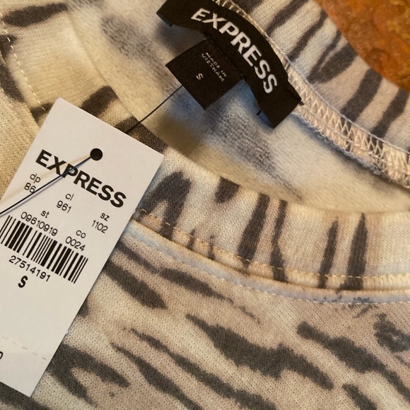 Express Zebra Print Sweatshirt, S

Oversized, Very Soft - Picture 2 of 9